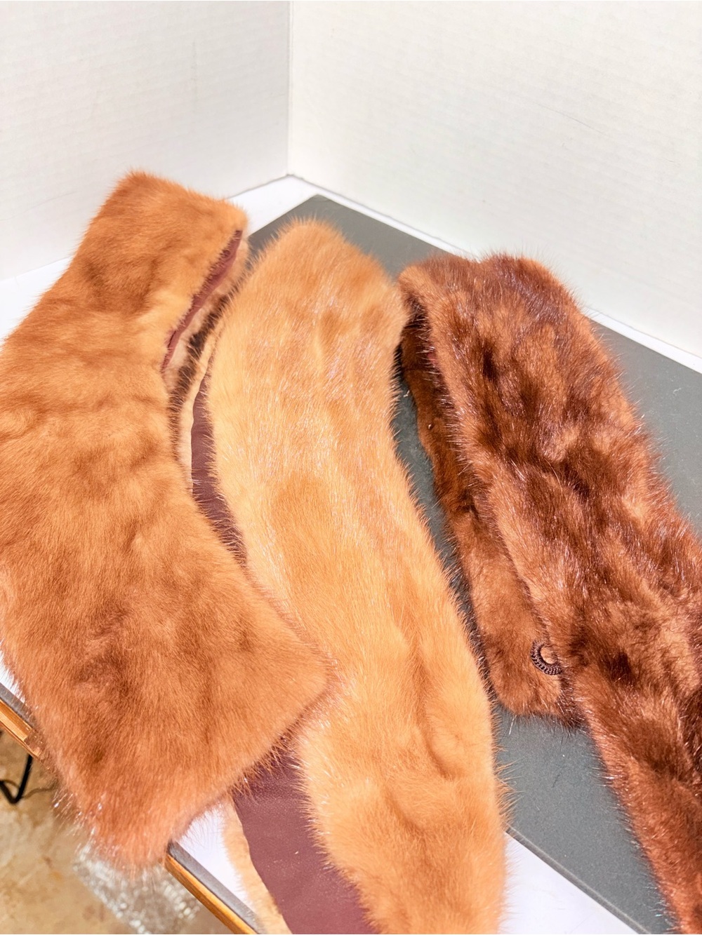 3 Vintage Fur Collars